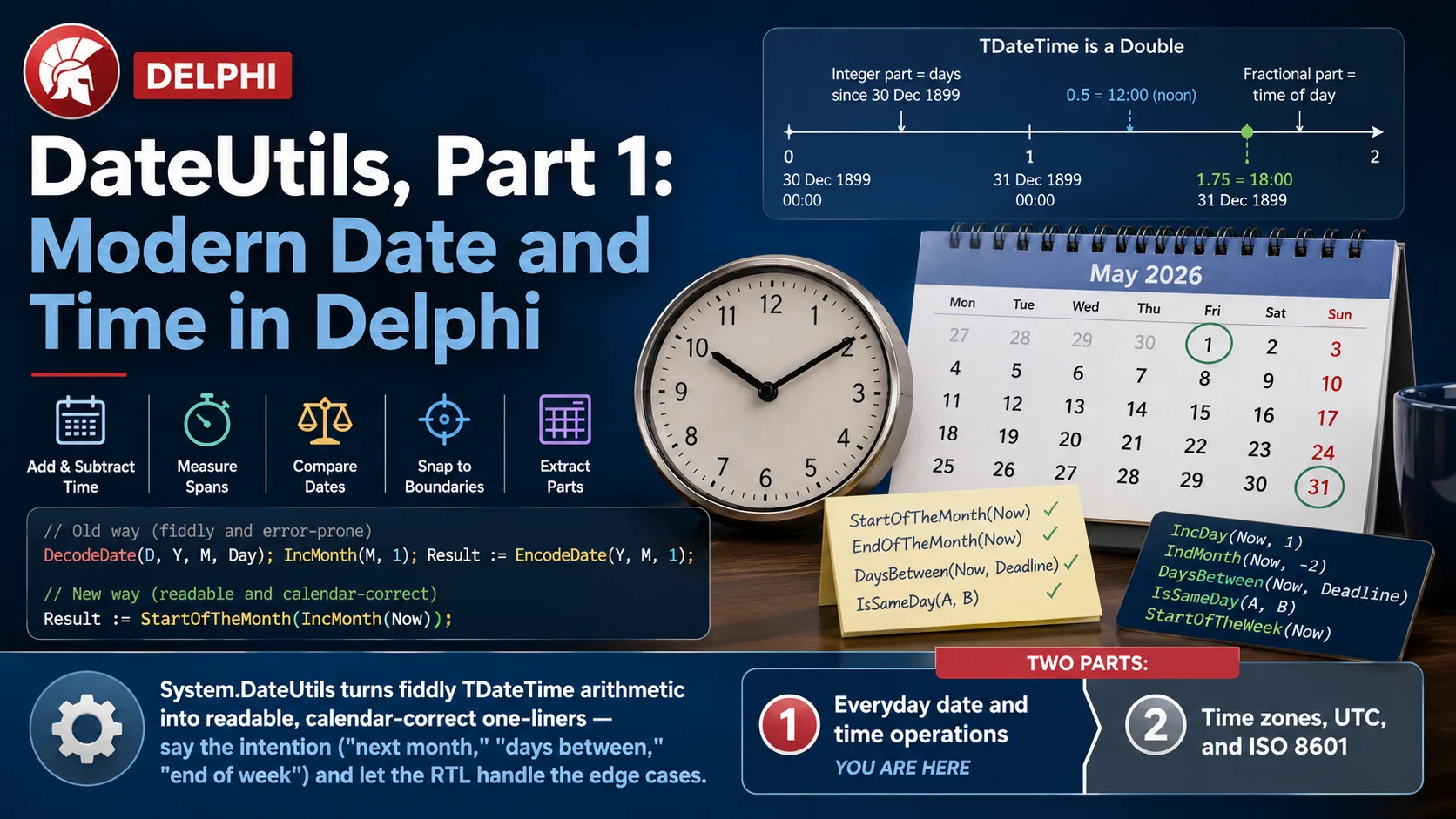 DateUtils, Teil 1: Datum und Uhrzeit in Delphi