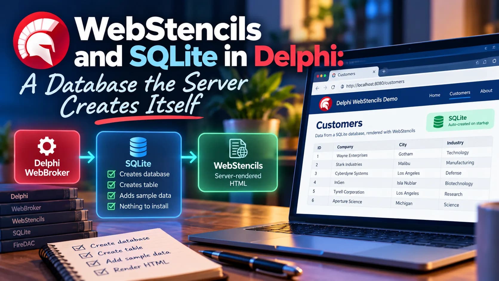 WebStencils und SQLite in Delphi: Eine Datenbank, die der Server selbst anlegt
