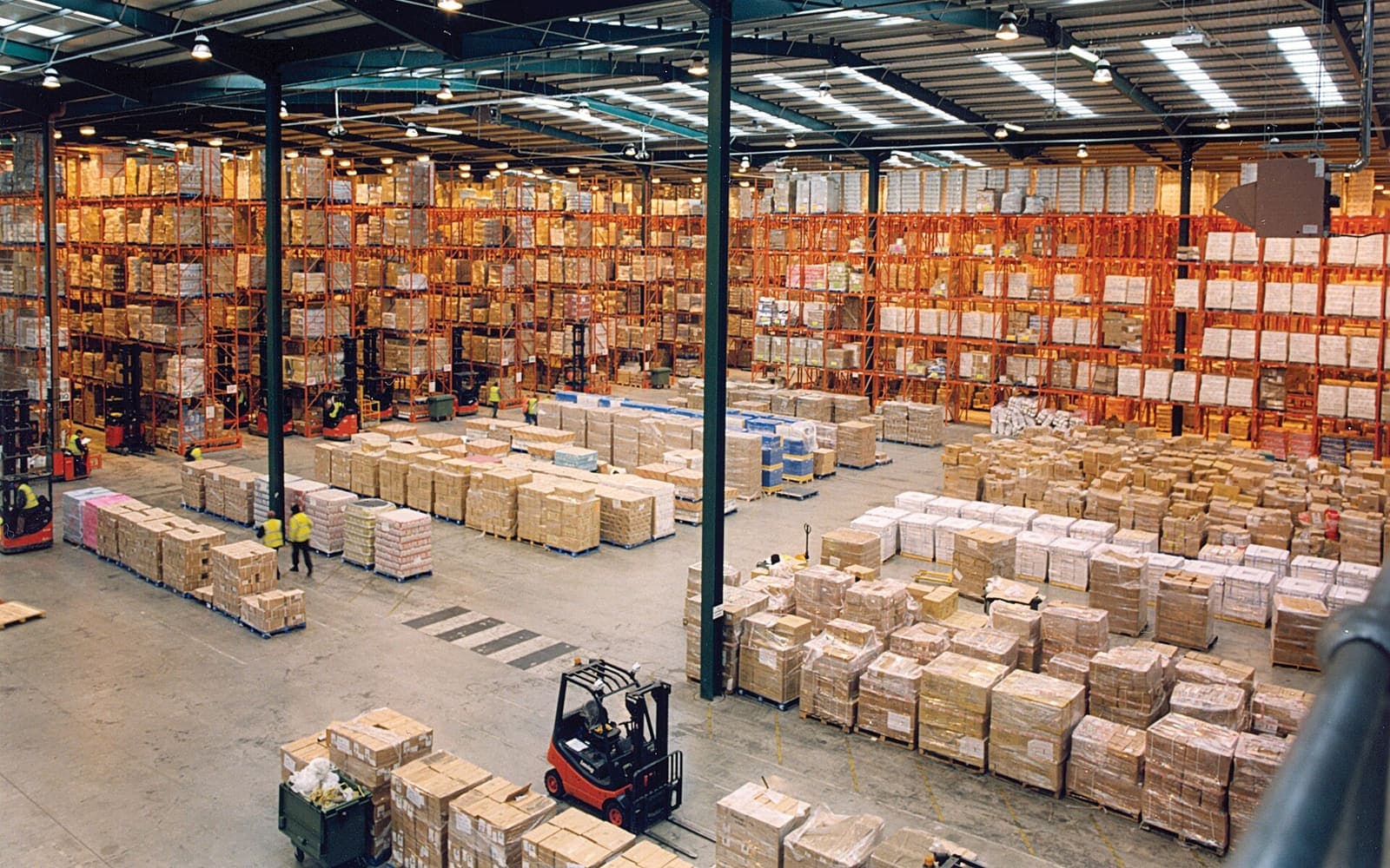 Pallet racking in a modern warehouse